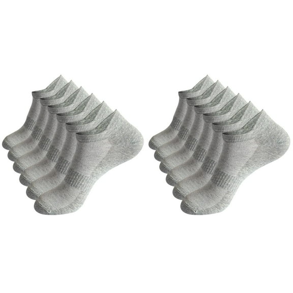 GZEFJRQM 6 Pairs Ankle Socks Mens Ultra Thin Breathable Dry Fit Running Ankle Socks Low Cut Socks Summer Sports Casual Solid Color Breathable Sweat Absorbing Socks