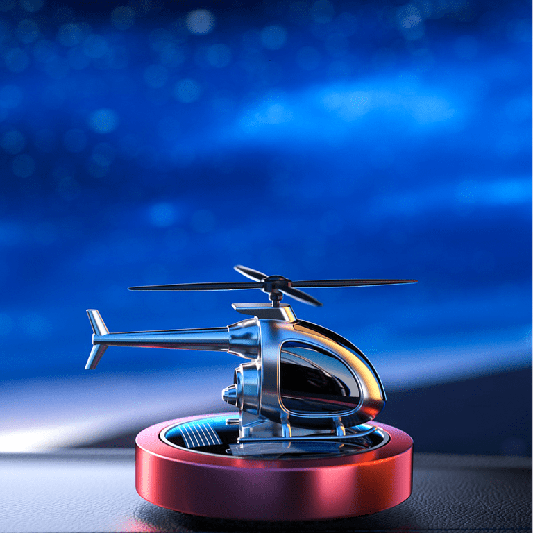 Car Air Freshener, Helicopter Ornaments Solar Energy Rotating Aromatherapy  Diffuser,Interior Perfume Supplies Decoration Accessories for Car and Home  