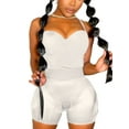 thumbnail image 1 of SAYOO Ropa de mujer Conjunto de dos piezas, Body sin mangas con correa ajustable para el hombro Pantalones cortos transparentes a juego SAYOO Moda, 1 of 3