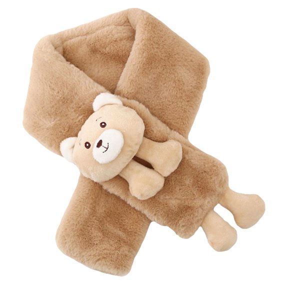ibasenice 1Pc Warm Cross Scarf in Khaki for Winter Outdoor Activities and Daily Wear