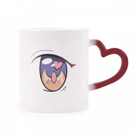 

Peach Hearts Glad Joyful Eyes Heat Sensitive Mug Red Color Changing Stoneware Cup