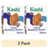 (2 pack) Kashi Breakfast Cereal, Fiber Cereal, Family Breakfast, Blueberry Clusters, 13.4oz Box (1 Box)