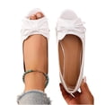 thumbnail image 6 of Viluyesy Womens Ballet Flats, Wide Width Soft Sole Peep Toe Summer Casual Comfortable Sandals White US9, 6 of 9