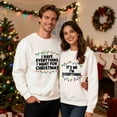thumbnail image 5 of Matching Christmas Couples Sweatshirts Christmas Letter Printing Long Sleeve Shirts Crewneck Pullover Winter Fleece Sweaters Merry Xmas Funny Holiday Sweatshirts Gifts(Women), 5 of 6