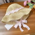thumbnail image 2 of CAIXIA Crochet Ruffle Straw Hat for Women, Hand Woven Breathable Summer Cap, Lightweight Fashion Beach Outdoor Sun Headwear, 2 of 4