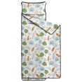 thumbnail image 2 of Colorful Butterfly Leaf Pattern Teens Toddler Nap Mat with Pillow, Sleeping Mat Bag for Preschool Daycare 60"x20", 2 of 6