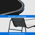 thumbnail image 4 of Dextrus 3-Piece Outdoor Patio Bistro Furniture Set, Rocking Chair Set - 2 Rocking Chairs with Glass Coffee Table - Black, 4 of 7