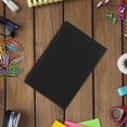 thumbnail image 2 of Vintage Kraft Paper Spiral Sketchbook Journal Planner Diario Cuaderno para estudiantes Escritura de oficina Dibujo (Cubierta negra), 2 of 4