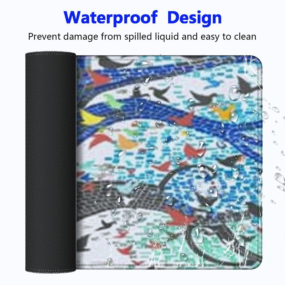 Heduofu Spring Life Tree Desk Mat for Desktop Butterfly Birds Waterproof Desk Pad for Keyboard Mouse Pads Long Desk Table Portector Desk Writing Mat for Office Home 31.5x11.8 in
