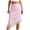 Soft Pink, variant on larppty Women Satin Lace Trim Long Skirts Elastic Waist Asymmetric Hem Midi Skirts Lace Half Slip Maxi Skirts Streetwear（Pink， M）