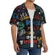 thumbnail image 2 of Fotbe Basketball Camisa Estampada de Manga Corta para Hombre, Casual de Verano, Estilo Playero, Sin Arrugas-Large, 2 of 5