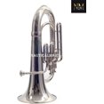 thumbnail image 3 of Brass Bb Flat Musical Instrument Euphonium 3 Valve With Free Hard Case Mouthpiece (Silver), 3 of 4