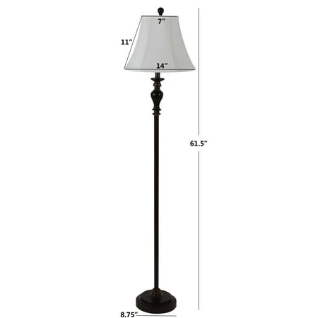 Décor Therapy Brand Bronze Resin Floor Lamp with Barclay Gold Color Highlights