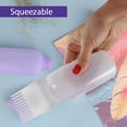 thumbnail image 3 of EZPRO USA Empty Hair Comb Applicator 7oz for All Purpose Squeeze Bottle, Pressurized Plastic Comb Color Applicator, Refillable, BPA Free, Hair Treatment, 200ml, Clear Pink Purple, Pack of 5, 3 of 8