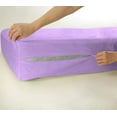 thumbnail image 2 of Full Size Fitted Sheet Only 600 Thread Count Egyptian Cotton Solid Fitted Sheets up to 10" Deep Pocket, Zipper Around 1 Fitted Sheet Only ( Lilac ), 2 of 5