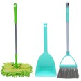 thumbnail image 1 of 3pcs Mini Cleaning Toy Set Baby Sweeping Small Flat Mop Broom and Dustpan, 1 of 8