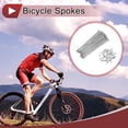 thumbnail image 2 of 36 Set de Radios de Bicicleta 12G 135mm Radios de Rueda de Bicicleta Acero Galvanizado Tono Plateado, 2 of 7