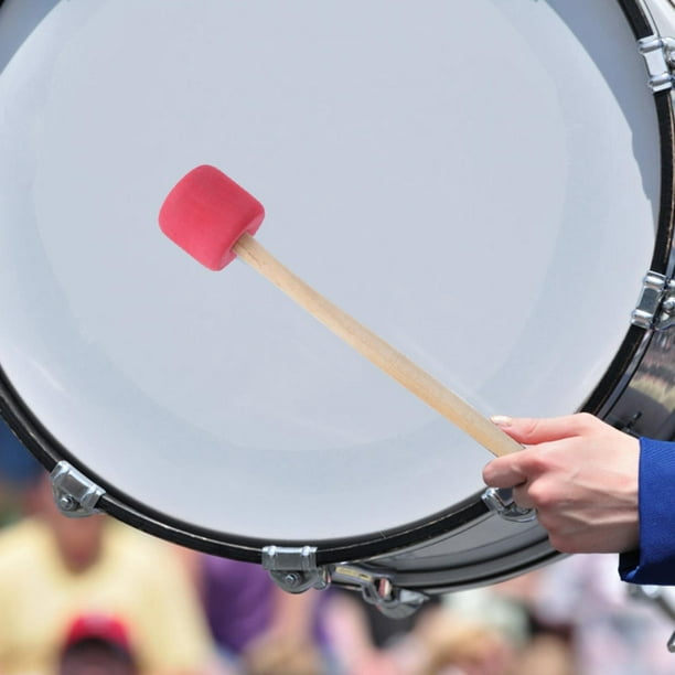 Gupbes Drum Mallet Stick, Bass Mallet Stick, Comfortable Bass Drum Mallet  Stick, 33cm Foam Oak Musical Fun Adult Children Drummer For Drum Bands 