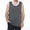 Dark Gray, variant on Summer Tank Tops for Men Sleeveless Big and Tall Clothes for Men Fully Open Casual Black Solid Color Button Tops