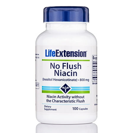 No Flush Niacin, 640 mg, 100 Capsules, Life Extension