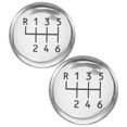 thumbnail image 1 of 2pcs Car Transmission Shift Stickers Manual Vehicle Transmission Decal Universal Gear Knob Cover Cap Round Shift Stick Decal Car Interior Decorative Stickers, 1 of 8