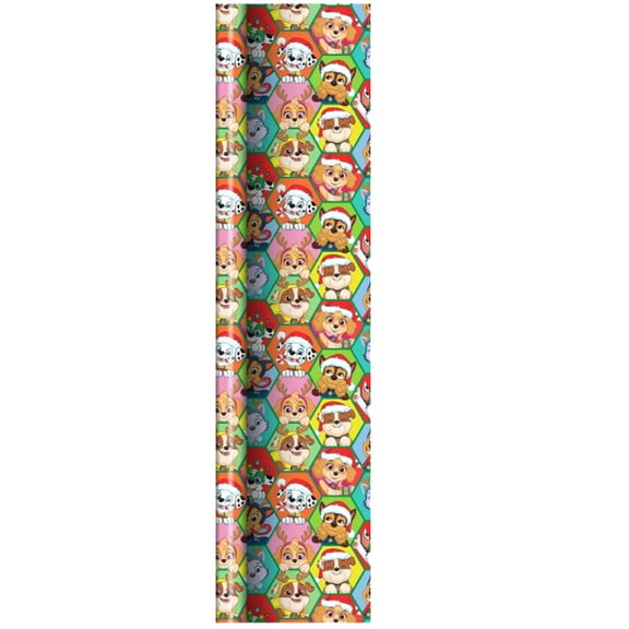 Paw Patrol Xmas Wrapping Paper, Tear Resistant Premium Gift Cover Kids Boys Girls Christmas Baby Shower Birthday Holiday Home Party Gift Wrapper 70sq.ft each (1 Roll ) Bonus Exclusive Canzonnet Pennet