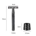 thumbnail image 3 of EXLEAF 2026 New Manual Razor with 5 Blade Refills Storage Box Sharp Zinc Alloy Blade Aluminum Handle Men Women Hair Beard Trimmer Remover Shaver, 3 of 7