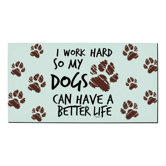 ThisWear Dog Gifts for Women I Work Hard So My Dogs Can Have A Better Life Paw Print Low Profile Doormat Paw Print