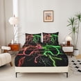 thumbnail image 5 of Erosebridal 3D Gamepad Sheet Set Twin, Cool Lightning Twin Sheet Sets, Teens Teenager Bedding Sets Twin Size, Super Cozy Bedroom Decor, 3-Piece, 5 of 6