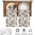 thumbnail image 5 of Black Rose Kitchen Towels Set of 4, Farmhouse Vintage Botanical Floral Burlap Absorbent Dish Towels for Kitchen, Microfiber Hand Towel, Quick Drying Tea Towel for Cleaning Decorative Dishcloths, 5 of 7