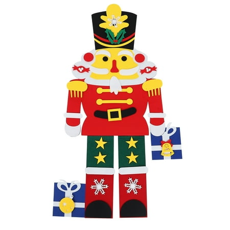 

1 Set Christmas Felt Pendant Creative Walnut Soldier Design Pendant Festival Gift