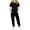 01-Black, variant on Atogsazn Kids Girls 2 Piece Jogger Clothes Set Children Casual Short Sleeve T-shirt Sweatpant Outfit Clothing 01-Pink 11-12 Years Fashion