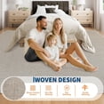 thumbnail image 4 of Funslane 8' x 10' Washable Area Rug, Modern Woven Carpet, Non-Slip & Stain-Resistant Floor Cover, for Living Room, Bedroom & Dining Room, Black Gray, 4 of 6