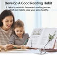 thumbnail image 4 of Holder Desktop Book Stand for Reading with 360 Rotating Base & Page Clips Foldable and Angle Adjustable for Cooking Book Holder Textbook Recipe Magazine Document Storybook Tablet, 4 of 6