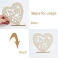 thumbnail image 4 of 3pcs Wooden Table Decorations Unfinished Wood Hanging Ornaments Heart Shape Mr & Mrs Wooden Sign Thank You I Love You Display Stand for Home Decor Wedding Table 5.9inch, 4 of 5