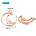 thumbnail image 2 of Uxcell 0.75x0.55 Metal Moon Star Pendants Charm Moon Star Charm, Rose Gold, 40Pcs, 2 of 6