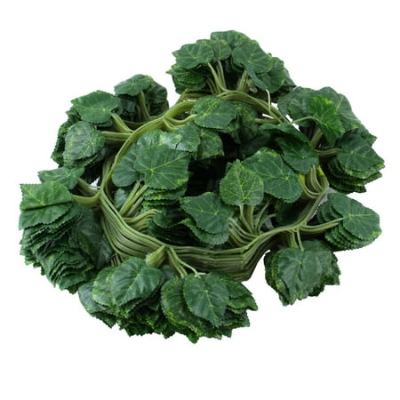 Grape Decor - Home Plastic Artificial Grape Leaves Ivy Vine Hanging Decor 6.6ft Length 12pcs