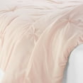 thumbnail image 5 of Serta Simply Clean Antimicrobial 3-Piece Blush Pink Solid Pleated Comforter Set, Full/Queen, 5 of 9