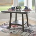 thumbnail image 2 of Powell Thewlis 47.5" Square Farmhouse Dining Table with Lazy Suzan, Gray, 2 of 14