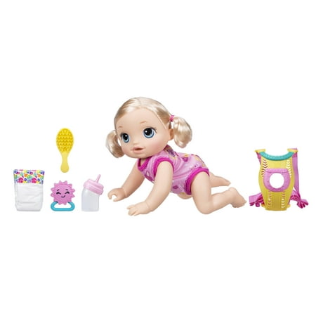 Baby Alive Baby Go Bye Bye Blonde Hair Doll, Includes Baby Doll Carrier