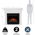 thumbnail image 5 of Real Flame Emerson 56" Grand Electric Fireplace in Rustic White, 5 of 6