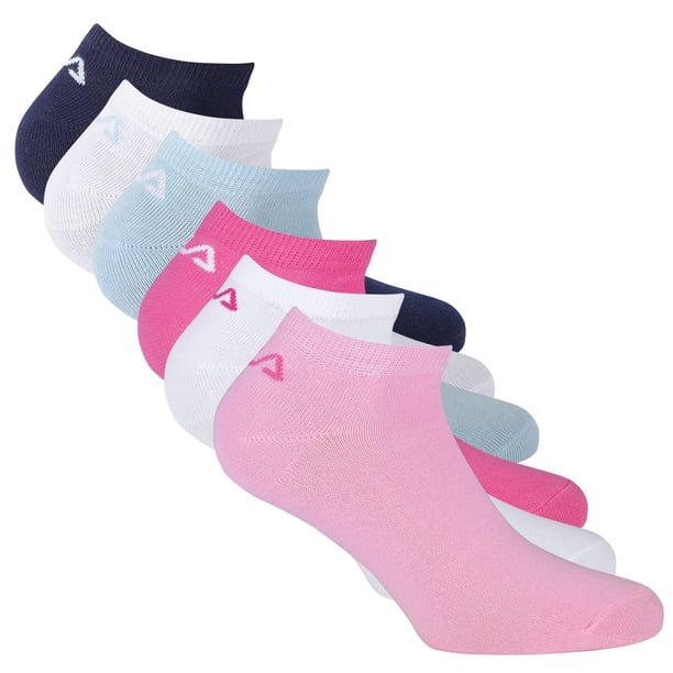 FILA Calcetines de deporte unisex, paquete de 6 - Invisible, calcetines cortos, logotipo (2x 3 pares) Multicolor 35-38
