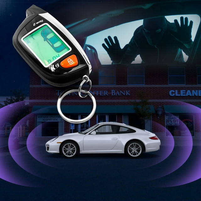 Krator Alarme de Sécurité Voiture 2 Voies avec Affichage du Statut LCD et Démarrage Moteur à Distance Compatible avec Dodge Intrepid Neon Nitro Omni Raider Ram Ramage