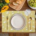 thumbnail image 4 of Yellow Spring Easter Placemats Set of 4, Cute Bunny Botanical Placemats for Dining Table, Place Mats for Kitchen Tabletop, Waterproof Wipeable Dining Table Mats Set, 4 of 9