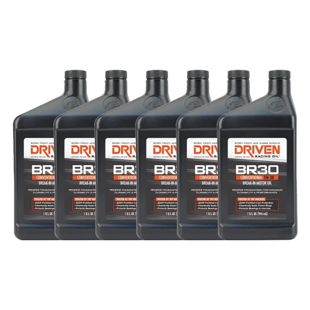 Driven Racing Oil 01806 BR30 Conventional 5W30 BreakIn Oil, 6 PK
