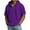 Purple, variant on CCRFTGI Short Sleeve Hoodies for Men Big and Tall Solid Hooded T-Shirts Quater Zipper Drawstring Summer T Shirts Trendy Athletic Tee Tops Army Green M