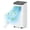 White body, black top cover, variant on 3-in-1 Portable Air Conditioner, 8,000/14,000 BTU, Floor Standing AC Unit with Dehumidifier & Fan - Cools Rooms up to 700 Sq.Ft - 24H Timer, Auto Evaporation, Easy Install - White Body Dark Top