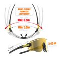 thumbnail image 2 of Gafas de sol deportivas RT100 para ciclismo para hombre, sin montura doradas, 2 of 7