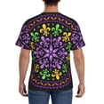 thumbnail image 3 of Vsdgher Mardi Gras5 Print Men's Dry Fit Mesh Athletic Shirts Moisture Wicking Tennis T-Shirt Tops, 3 of 9