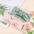 thumbnail image 6 of Unique Bargains Fashion Stripe Headbands for Girls 6.69"x2.95" 2 Pcs Pink, Green, 6 of 6
